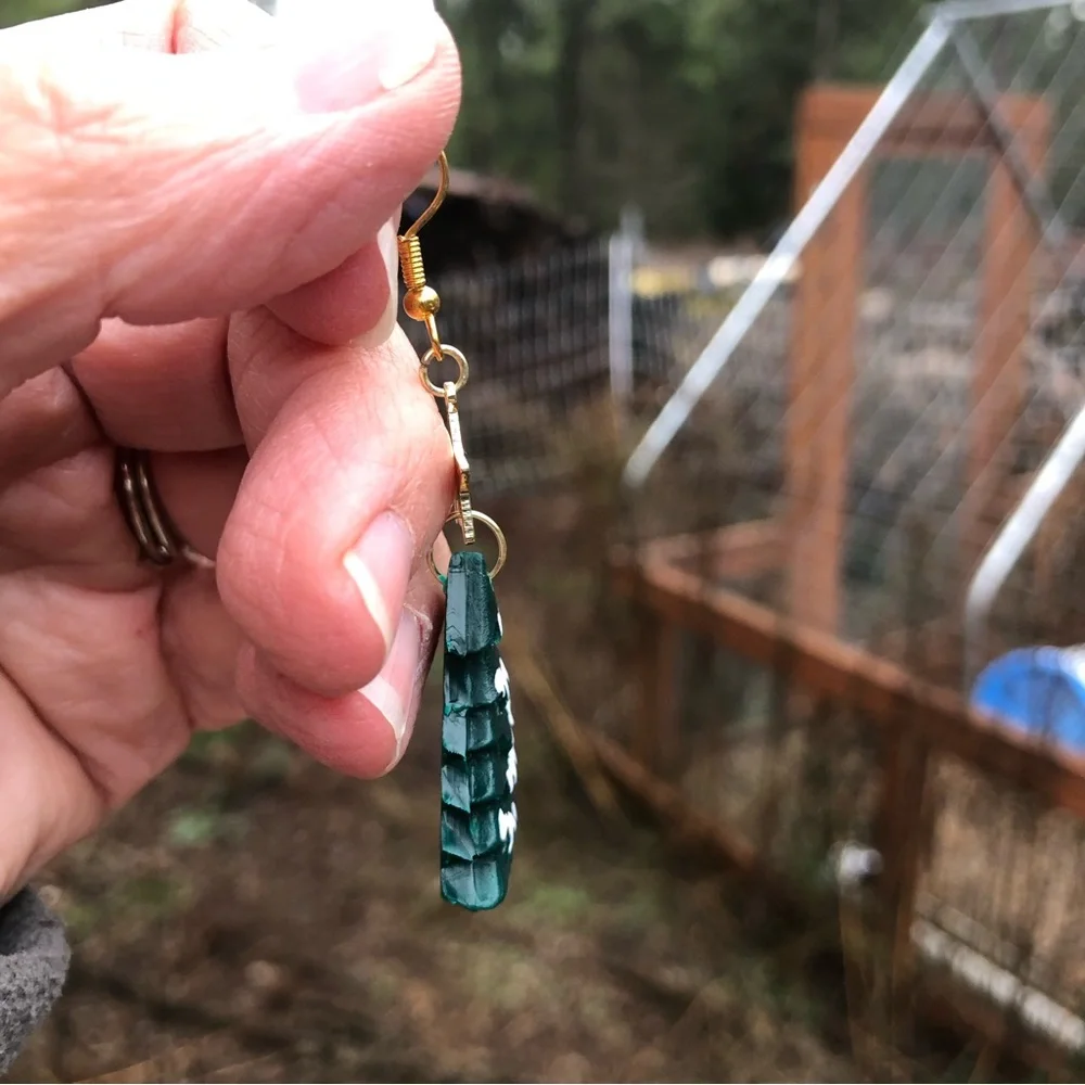 Handmade Christmas tree earrings - Picture 5 of 5